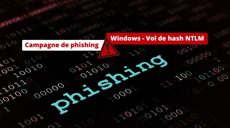 Campagne de phishing - Windows - Vol de hash NTLM