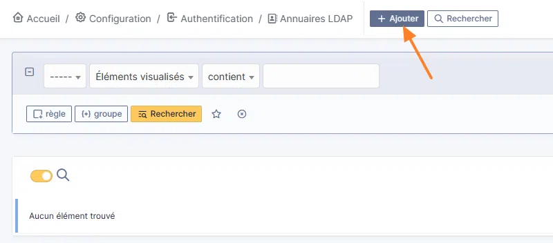 GLPI - Ajouter un nouvel annuaire LDAP