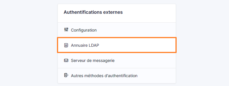 GLPI - Authentification - Annuaire LDAP
