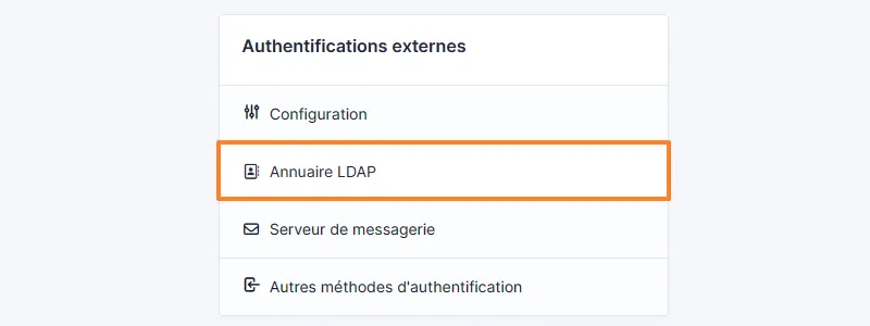 GLPI - Authentification - Annuaire LDAP