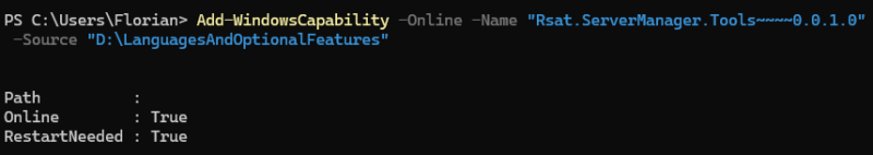 Installer RSAT PowerShell - Erreur 0x800f0950