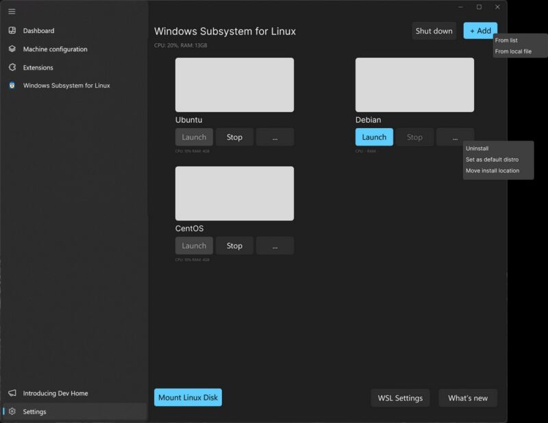 Interface graphique WSL pour Windows