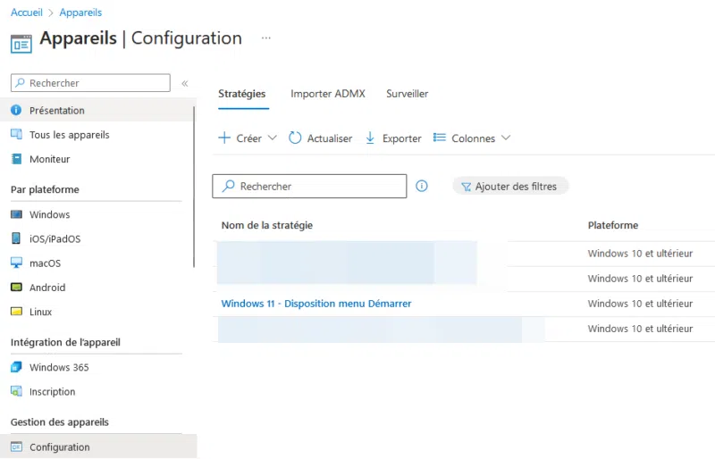 Intune - Personnaliser menu Démarrer Windows 11 - 06