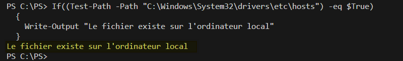 PowerShell - Exemple condition If