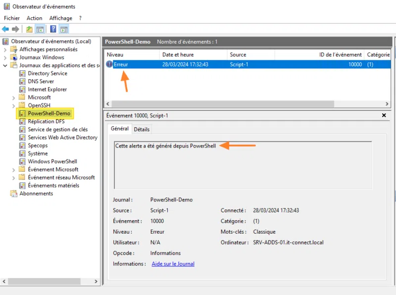 PowerShell - Write-EventLog