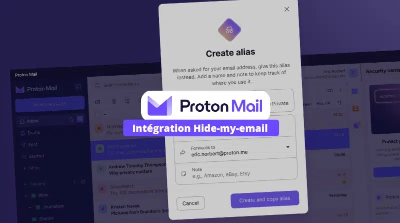 Proton Mail - Alias e-mail hide-my-email