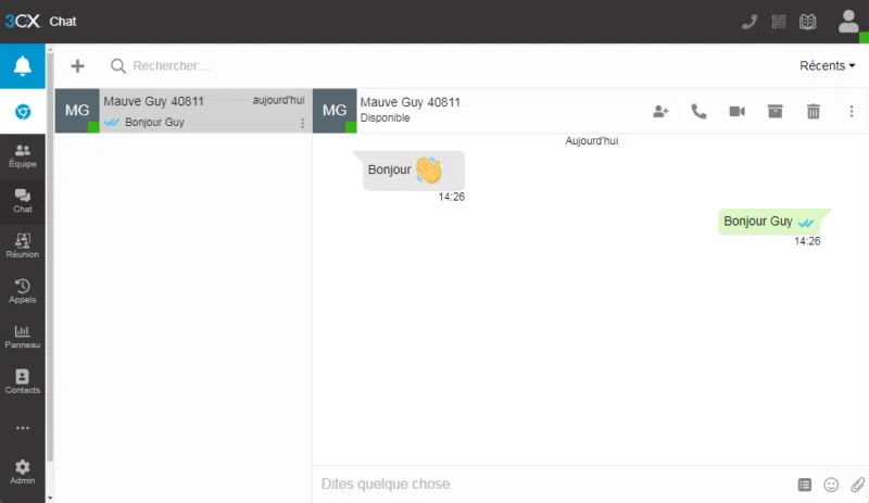 Tuto 3CX - Conversation chat en ligne entre utilisateurs