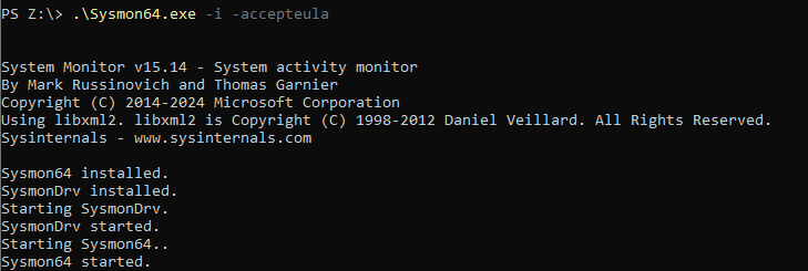 Installation de Sysmon sur un système WIndows.