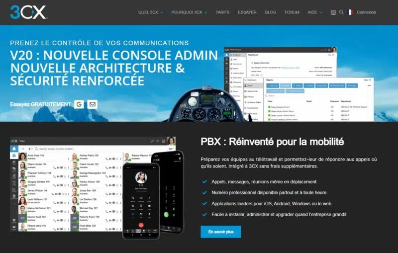 3CX PBX gratuit