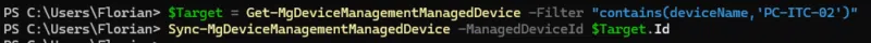 Intune - Synchroniser appareil avec PowerShell