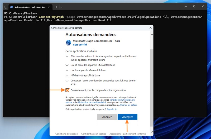 PowerShell - Connect-MgGraph - Intune
