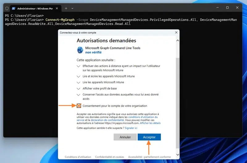 PowerShell - Connect-MgGraph - Intune