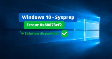 Windows 10 - Sysprep erreur 0x80073cf2 - Solution KB5035941