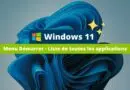 Windows 11 Menu Démarrer - Liste de toutes les applications