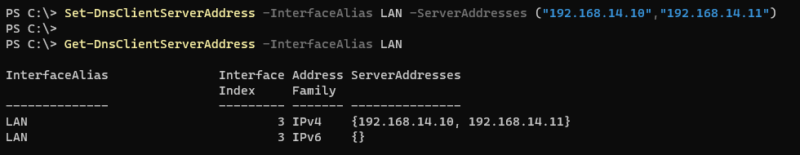 Windows - Configurer DNS avec PowerShell