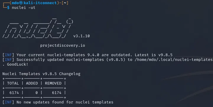 Mise à jour des templates Nuclei.
