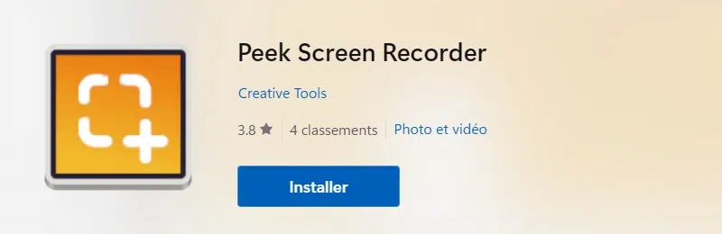 Peek Screen Recorder pour Windows