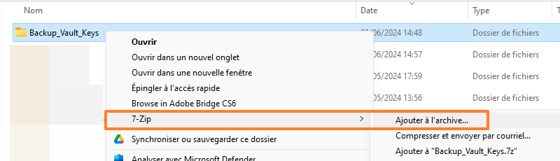7-Zip - Créer une archive ZIP protégée par mot de passe - 1