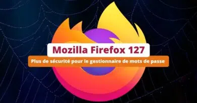 Mozilla Firefox 127 - Code PIN gestionnaire de mots de passe