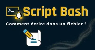 Script Bash écrire dans un fichier