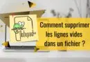 Notepad supprimer les lignes vides dans un fichier