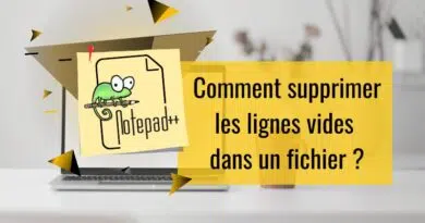Notepad supprimer les lignes vides dans un fichier