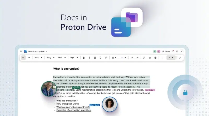 Proton Docs dans Proton Drive
