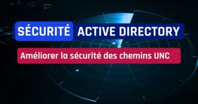 Sécurité Active Directory - Améliorer la sécurité des chemins UNC