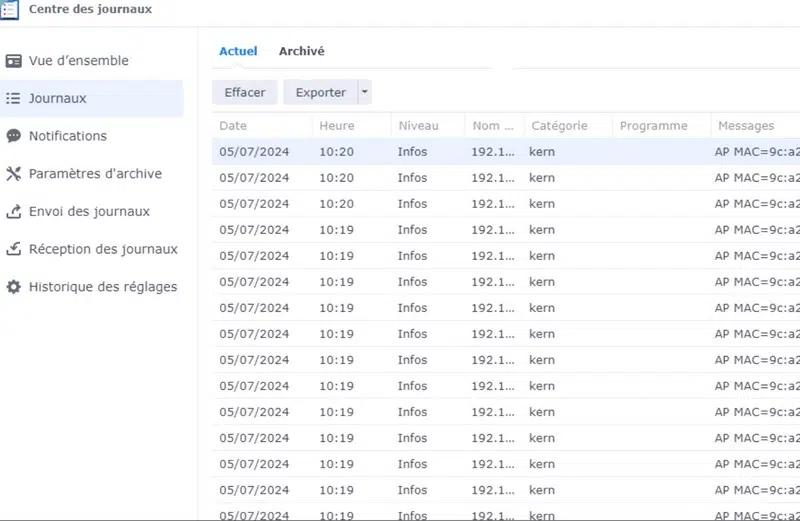 TP-Link Omada - Logs de connexion sur un Syslog