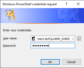 Demande d’authentification lors de la spécification d’un compte à PowerHuntShares.