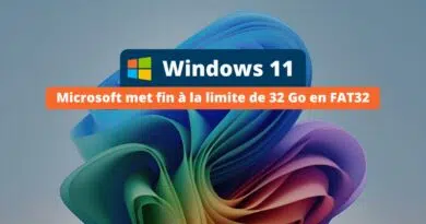 Windows 11 - fin limite de 32 Go en FAT32