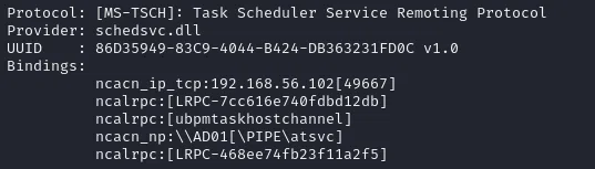 Détails d’une interface exposée par le service RPC du contrôleur de domaine