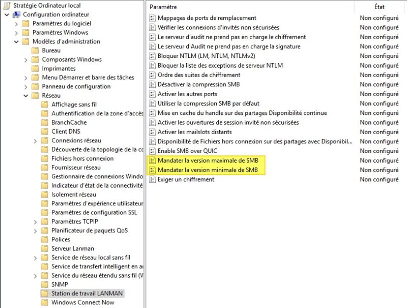 GPO-configurer-version-minimale-et-maxim