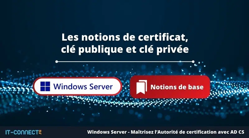 Les notions de certificat, clé publique et clé privée