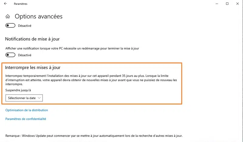 Windows 10 - Interrompre les mises à jour pour bloquer Windows 11