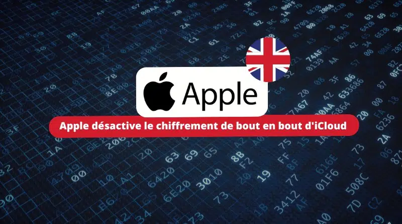 Apple désactive le chiffrement de bout en bout d'iCloud au Royaume-Uni