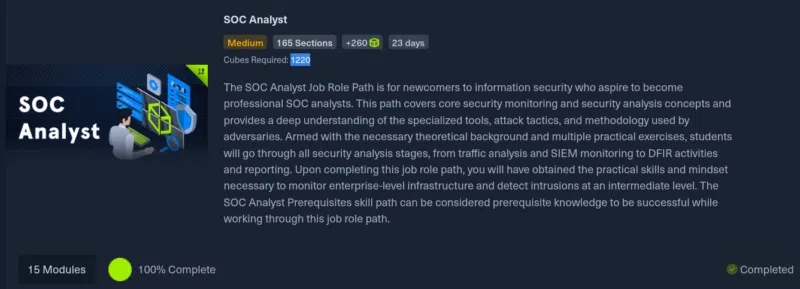 CDSA : détails des cubes et du temps nécessaire à la completion des modules.