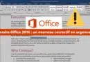 Crashs Office 2016 - un nouveau correctif en urgence