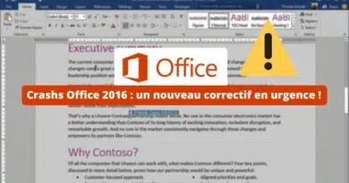 Crashs Office 2016 - un nouveau correctif en urgence