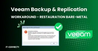 Veeam Backup Replication - problème connexion média de restauration - Solution