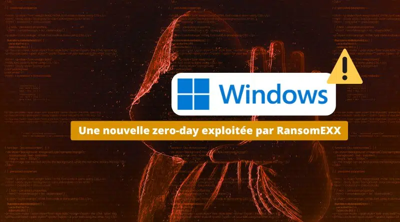 Windows - Une nouvelle zero-day exploitée par RansomEXX - CVE-2025-29824