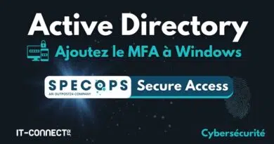 Active Directory - Ajouter MFA à Windows avec Specops Secure Access