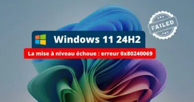 Windows 11 24H2 - La mise à niveau échoue - Erreur 0x80240069