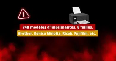 Ces 8 failles exposent 748 modèles d'imprimantes Brother, Konica Minolta, Ricoh