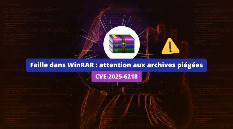 Faille dans WinRAR - CVE-2025-6218