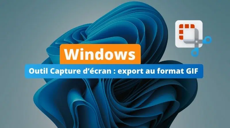 Windows - Outil Capture d’écran - export au format GIF