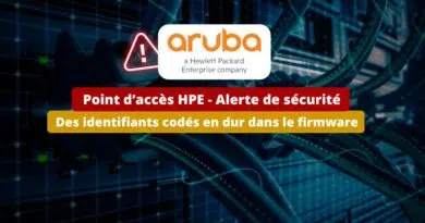 HPE Aruba - Des identifiants codés en dur dans le firmware - Juillet 2025