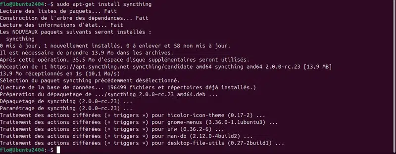 Installation de Syncthing 2 sur Linux - Ubuntu