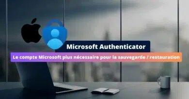 Microsoft Authenticator - La sauvegarde Microsoft remplacée par iCloud