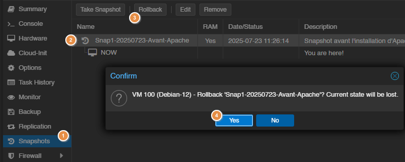 Proxmox-VE-Restaurer-un-snapshot-sur-une